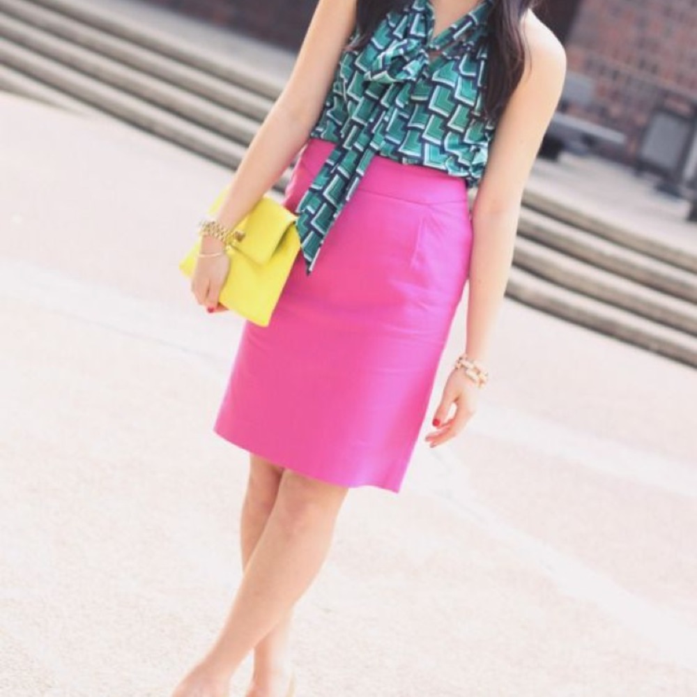 J. Crew cotton pencil skirt